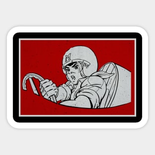 Red and White Design Speed Racer Sticker